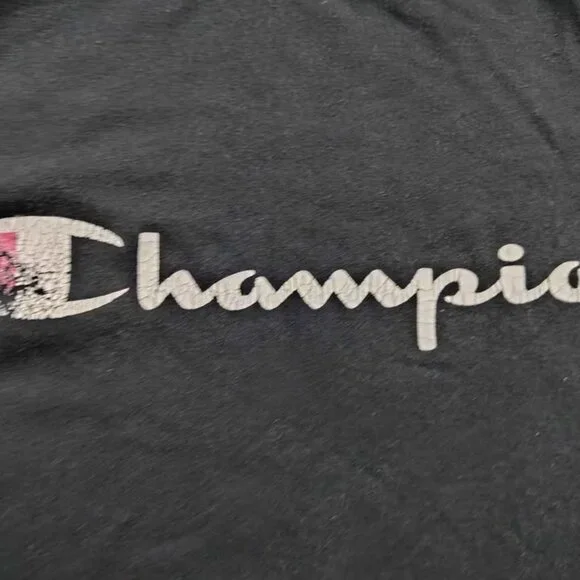 Gently Used Vintage Men's Champion Black XL T-Shirt - Picture 2 of 9